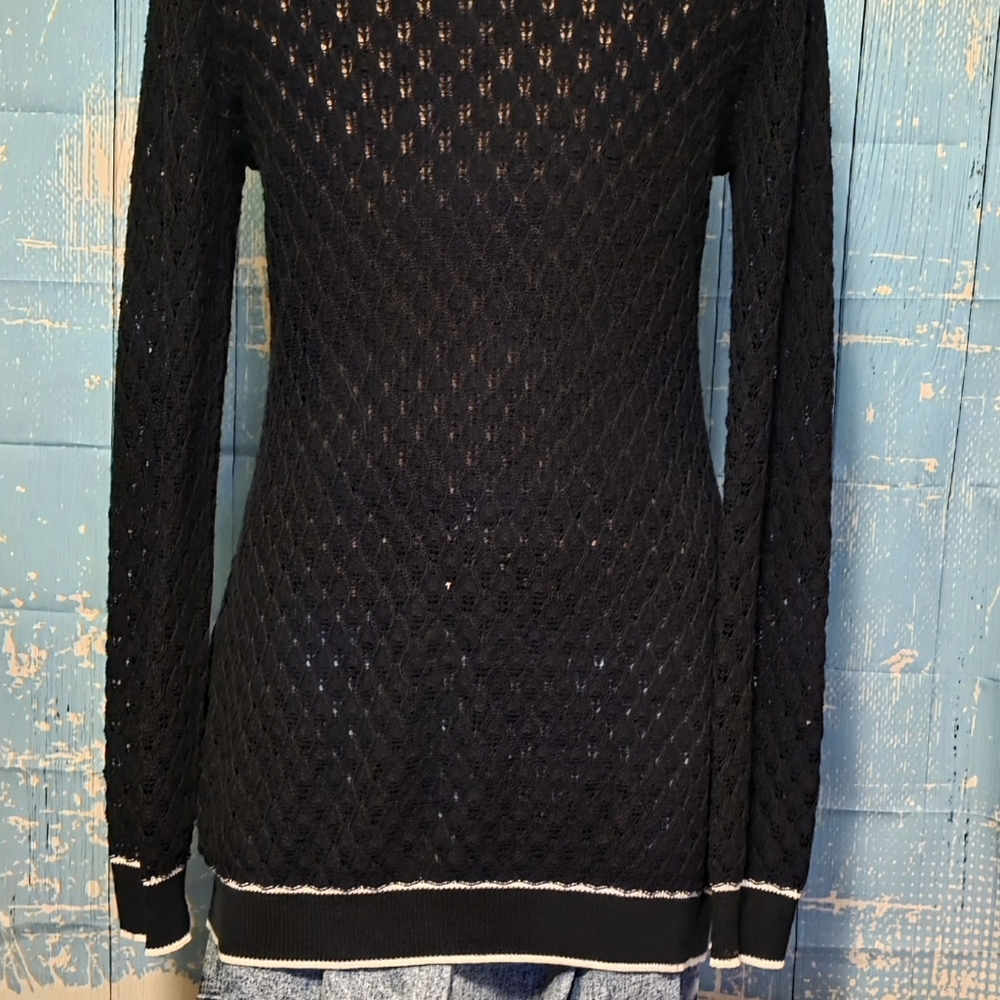 Y2k Vintage FYLO By NY LO Chic Black Women's Cardigan - Picture 4 of 7